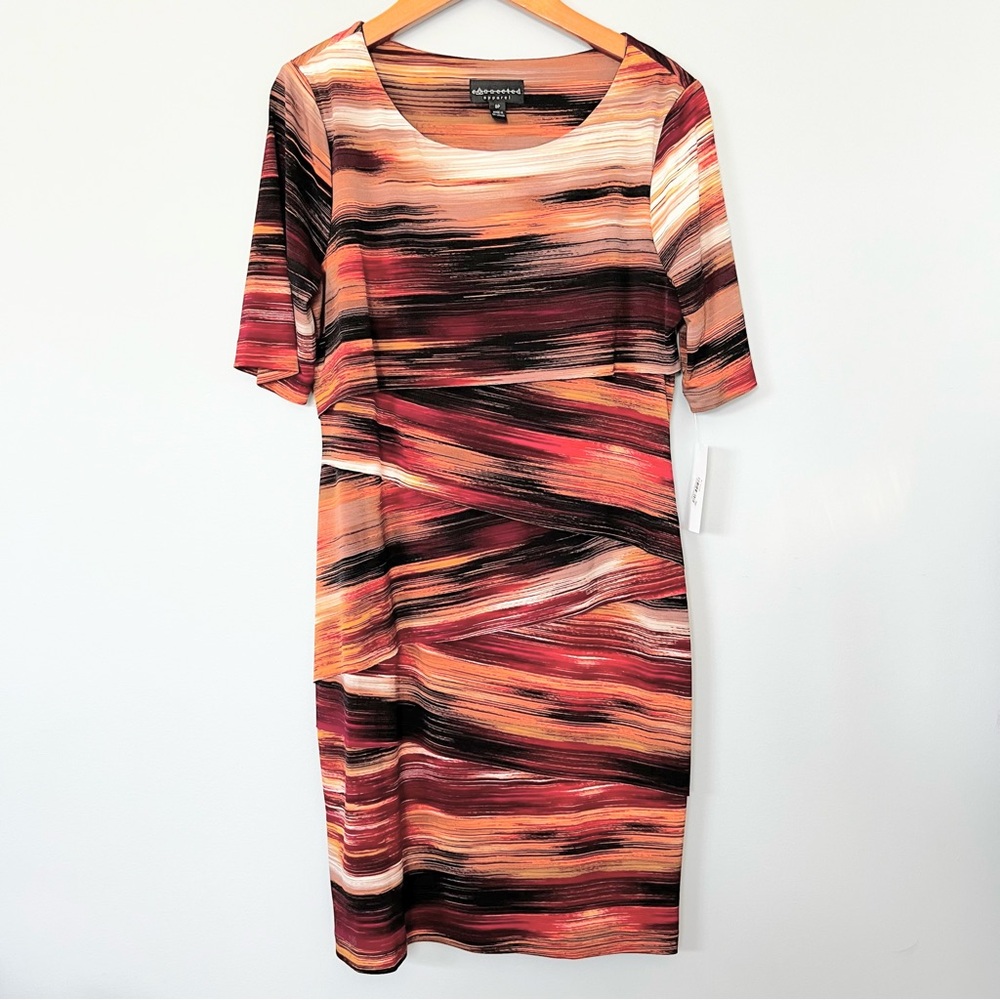 Connected Apparel Multicolor Abstract Print Dress… - image 2